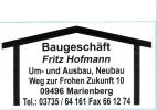 Logo Baugeschäft Fritz Hofmann