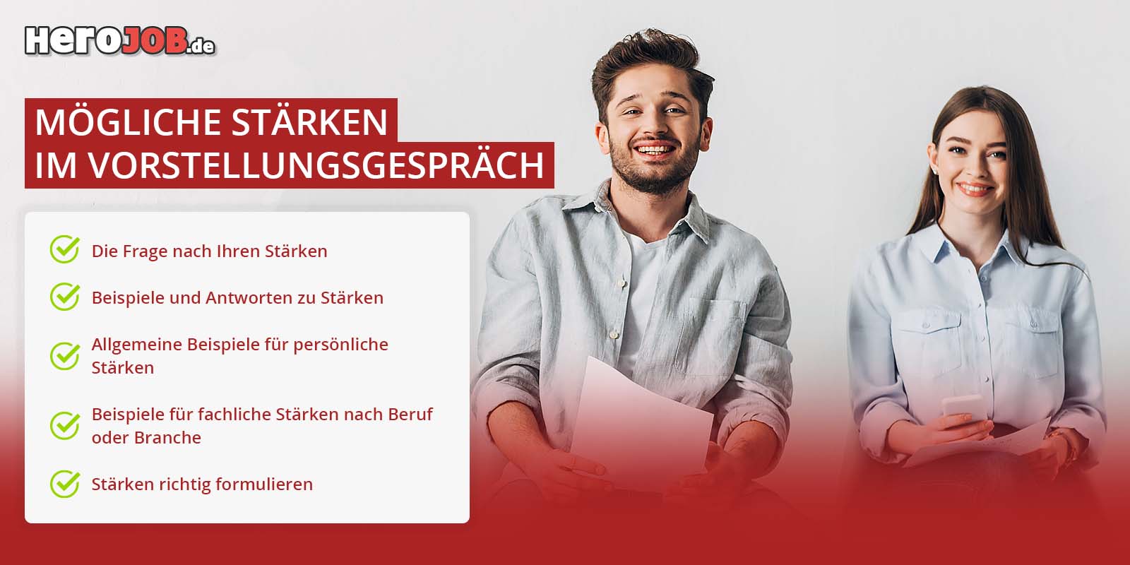 Stärken im Bewerbungsgespräch: Beispiele und Antworten