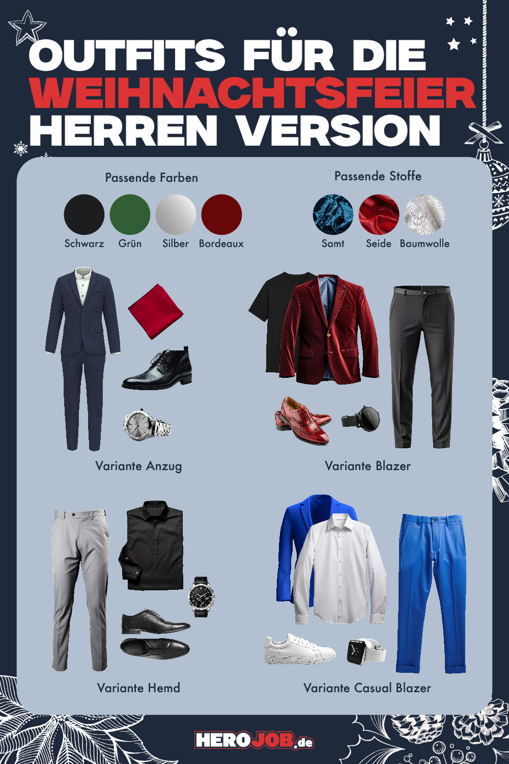 Outfits Weihnachtsfeier für Männer / Herren